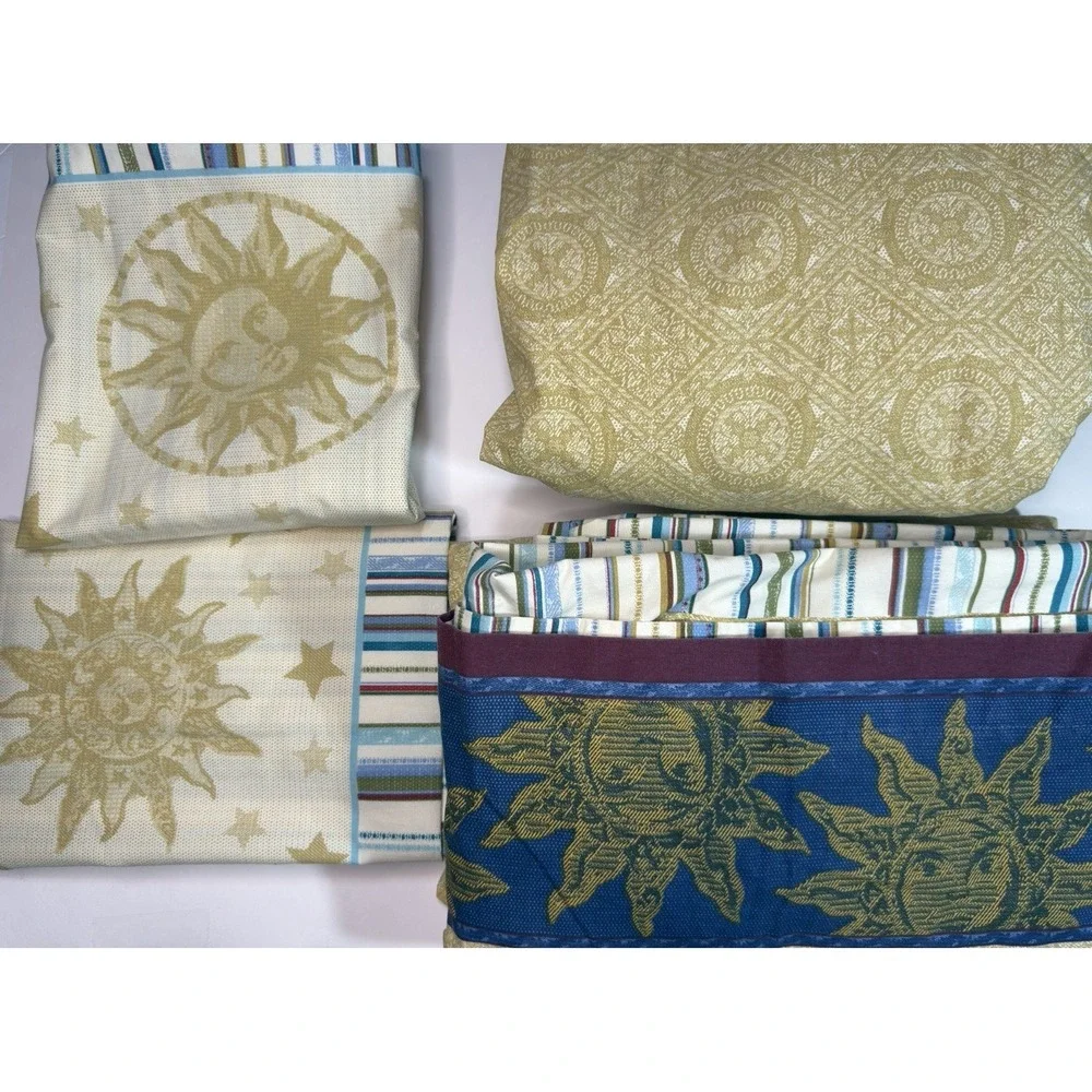 Westpoint Stevens Sheet Set Celestial KING 4pc Moon Stars Stripes Whimsigoth Y2K